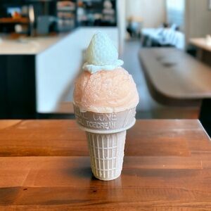⚠️SALE Candle // Handmade Ice Cream Cone Shaped Soy Wax Candle SEND OFFERS